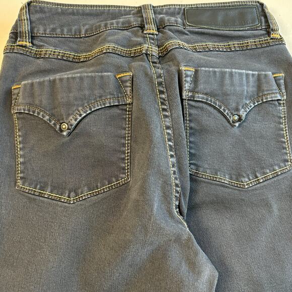 Christopher Blue Stretch Black Denim Cropped Straight Capris Women Size 8 - Picture 7 of 10
